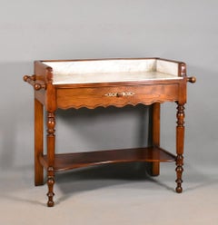 Lavabo francese in castagno in stile Louis Philippe