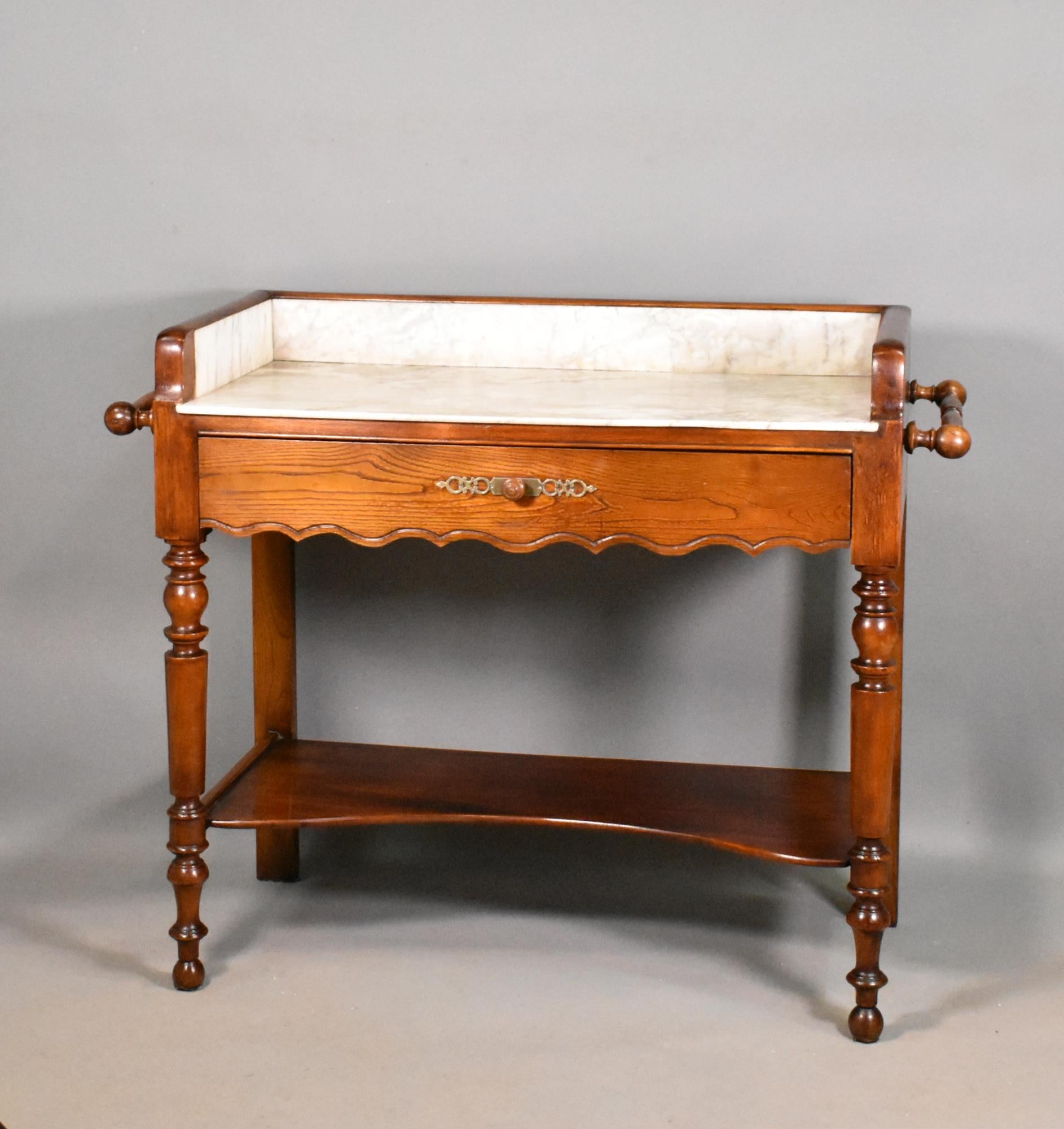 Polished French Washstand in Chestnut Louis Philippe Style