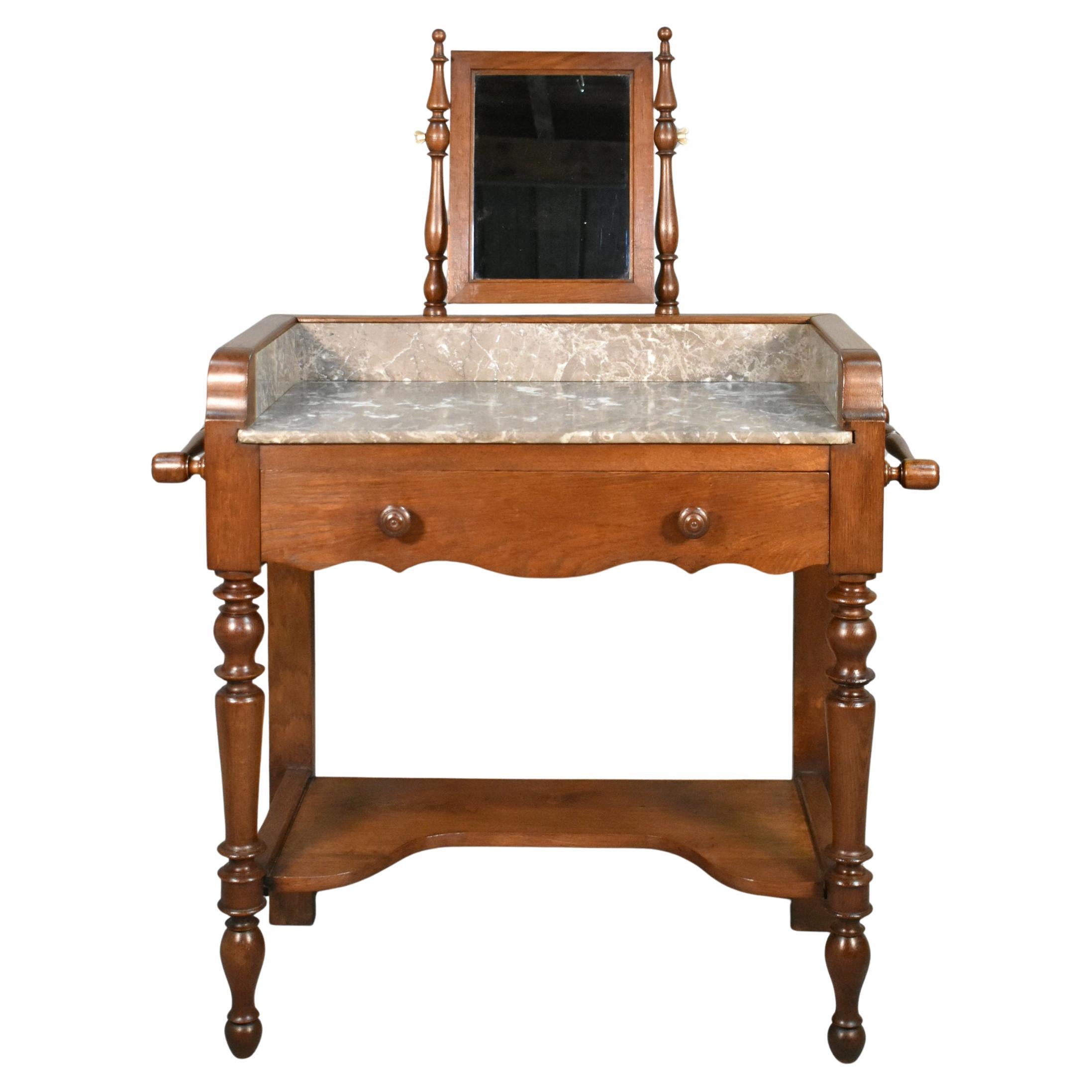 French Washstand / Vanity in Oak Louis Philippe Style