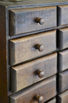 French Watchmaker’s Cabinet in Beech, Early 20th Century