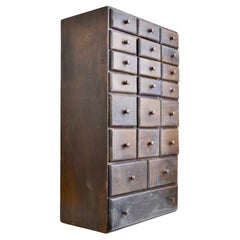French Watchmaker’s Cabinet in Beech, Early 20th Century