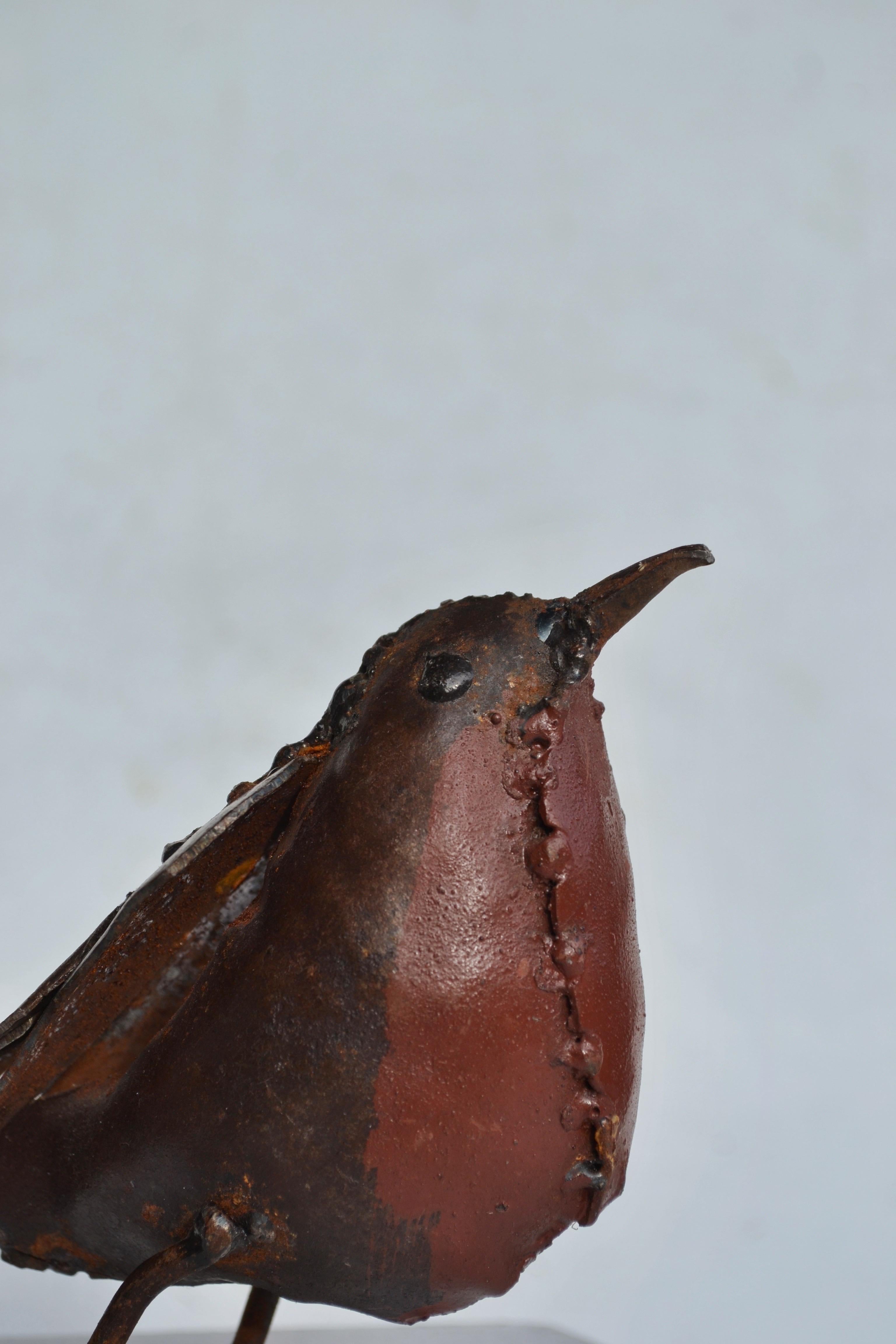 Metallo Scultura Robin in metallo saldato francese, anni '50 in vendita