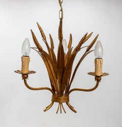French Wheat Sheaf Pendant Lamp, 1970s