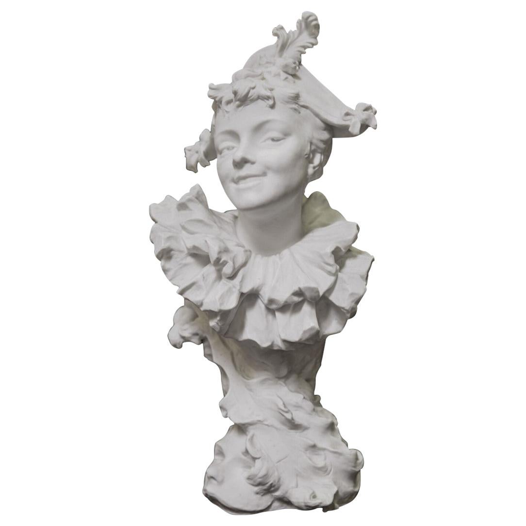 French White Bisque Harlequin, Late 20th Century