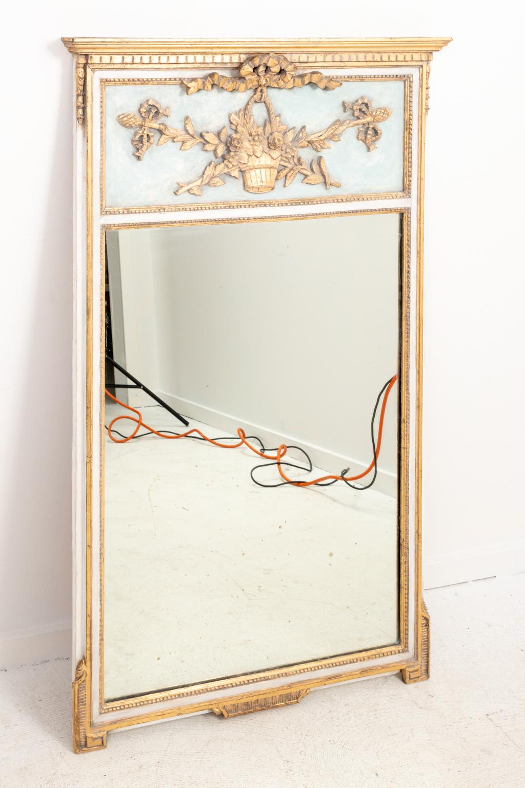blue and gold mirror