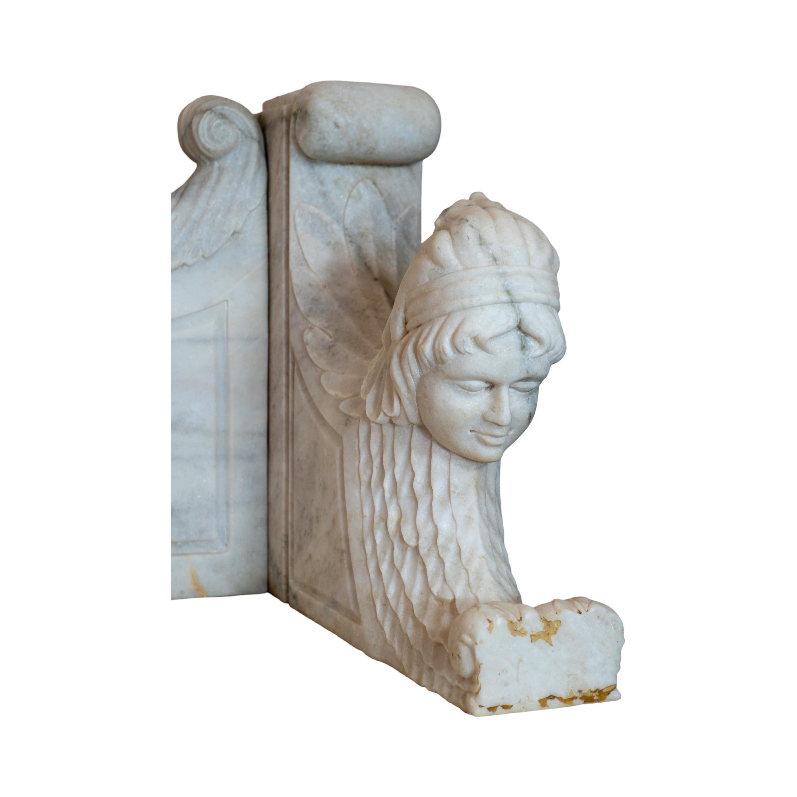 French White Carrara Marble Bench 8