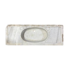 French White Carrara Marble Sink