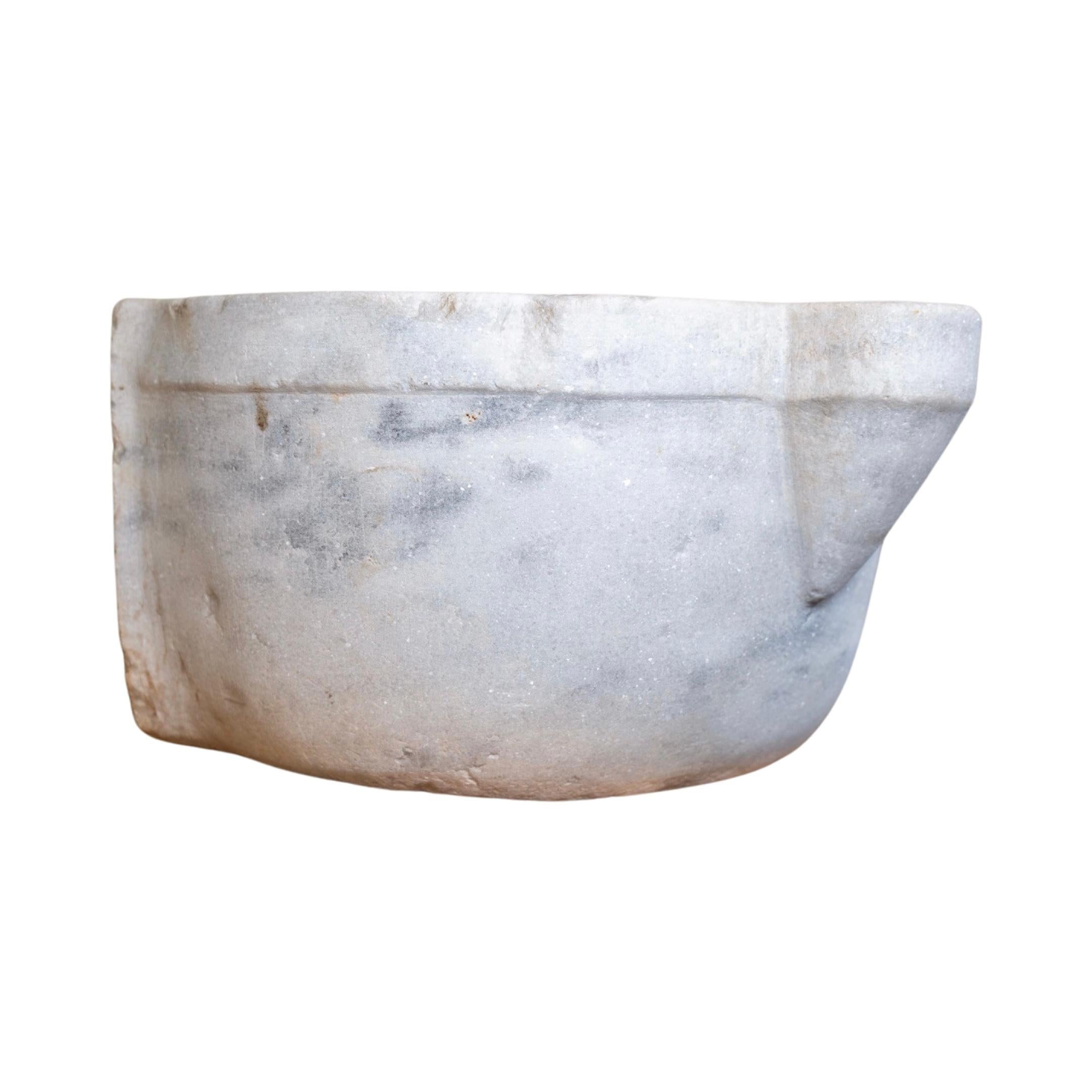 French White Carrara Marble Sink For Sale 2