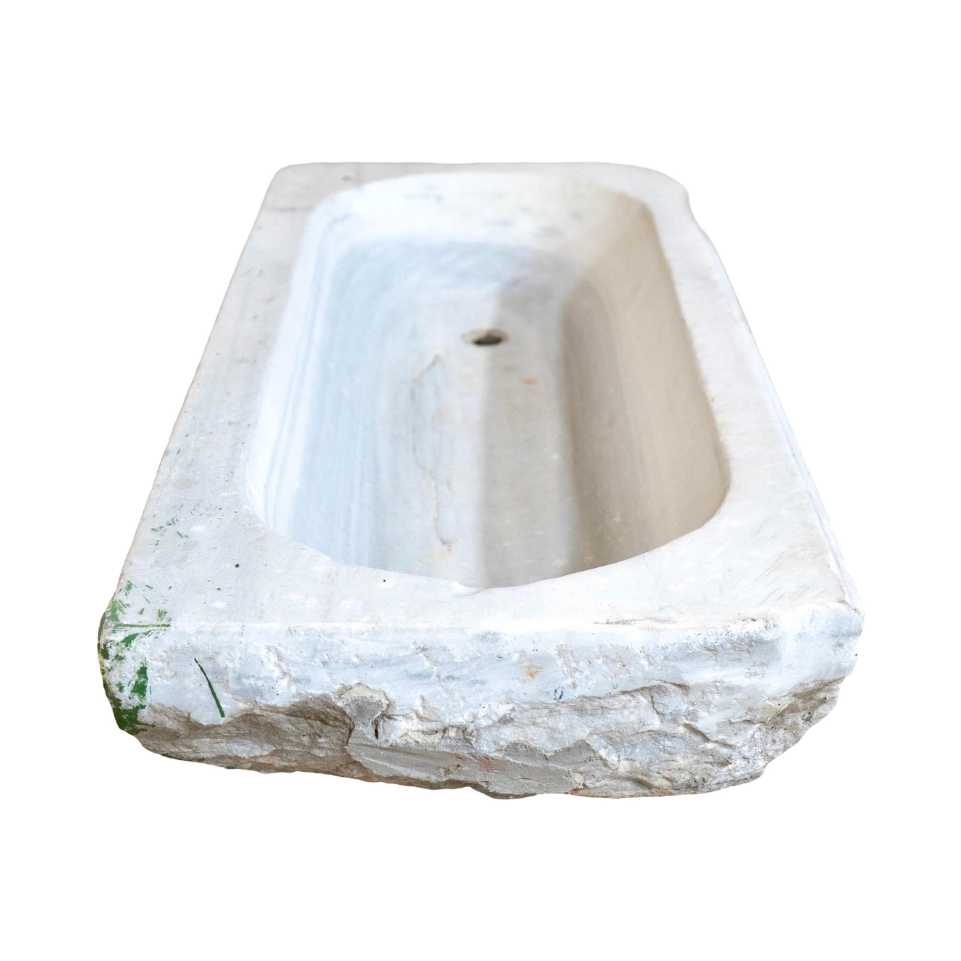 French White Carrara Marble Sink For Sale 3