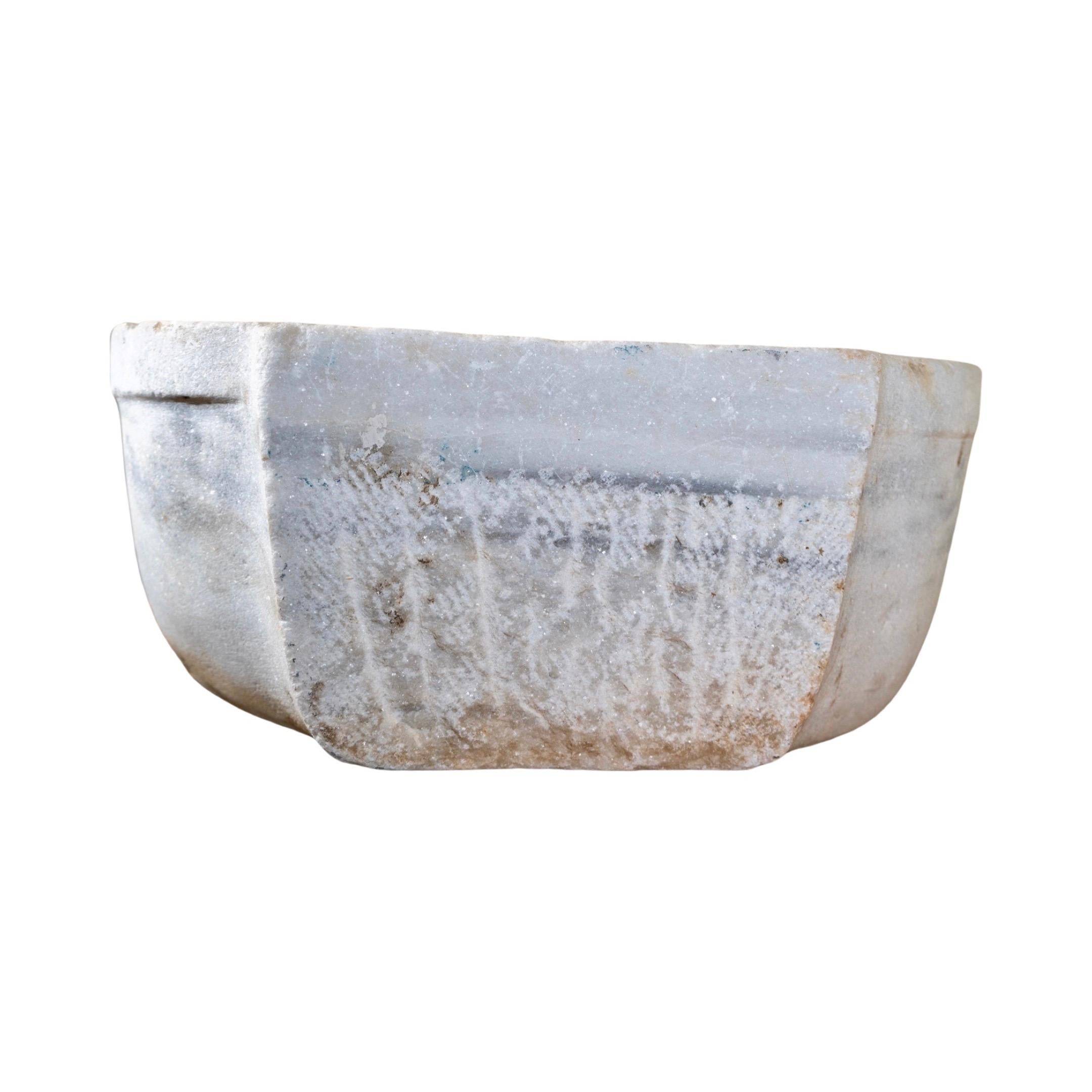 French White Carrara Marble Sink For Sale 4