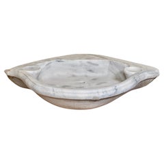 Used French White Carrara Marble Sink