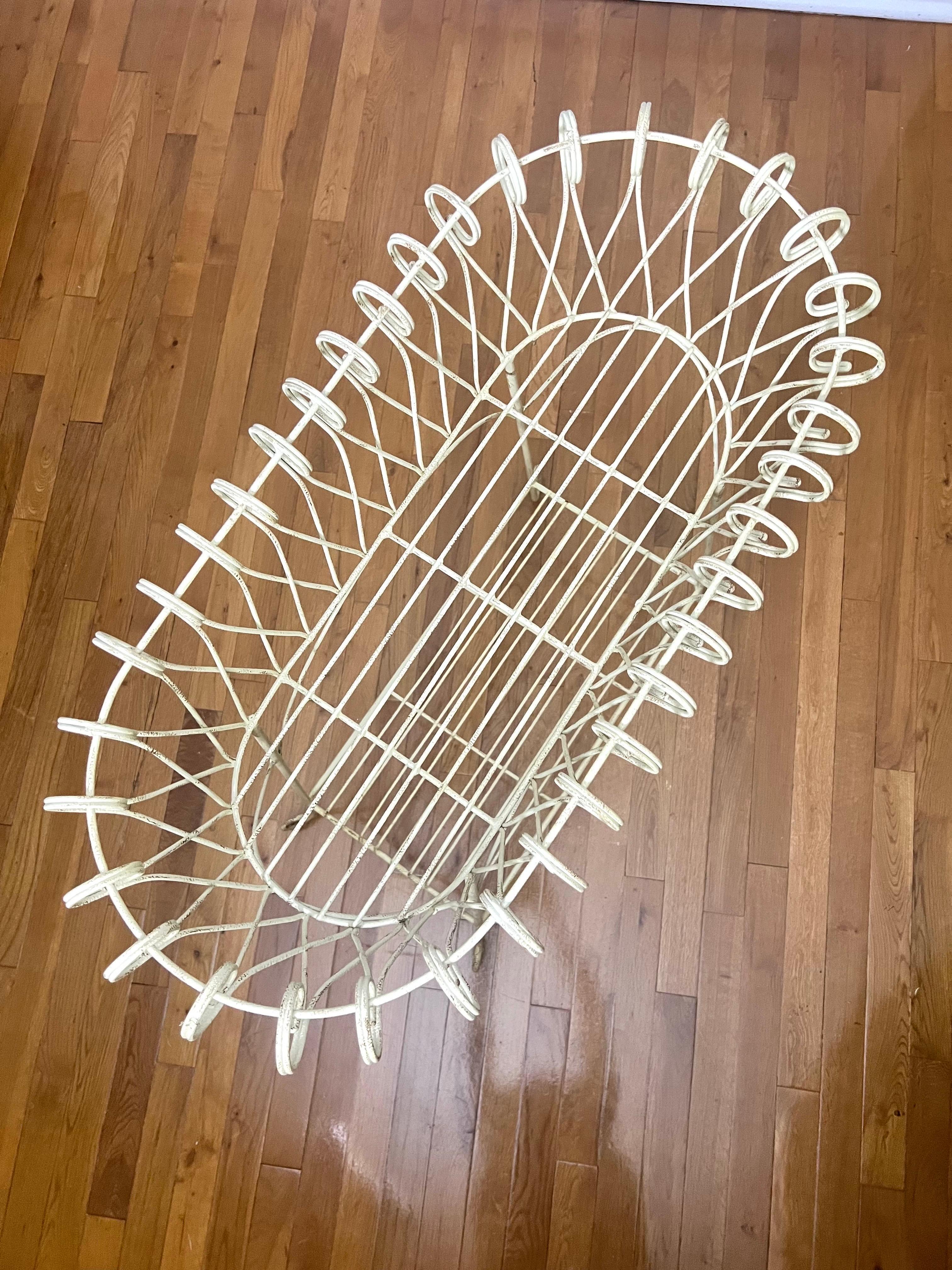 French White Iron Jardiniere Plant Stand For Sale 8