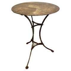 French Iron Nightstand Table early 20th