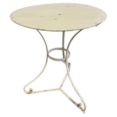 White French Iron Nightstand Table mid 20th