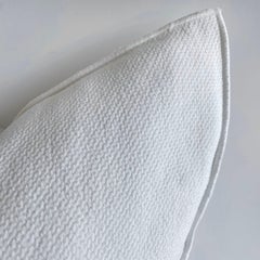 French White Linen Euro Pillow