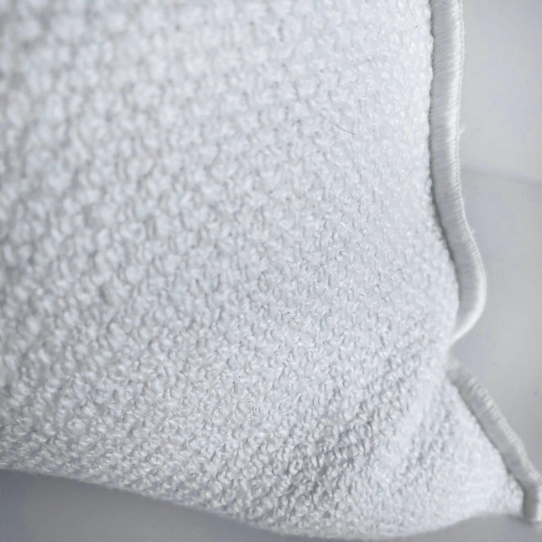 French White Linen Euro Pillow For Sale at 1stDibs