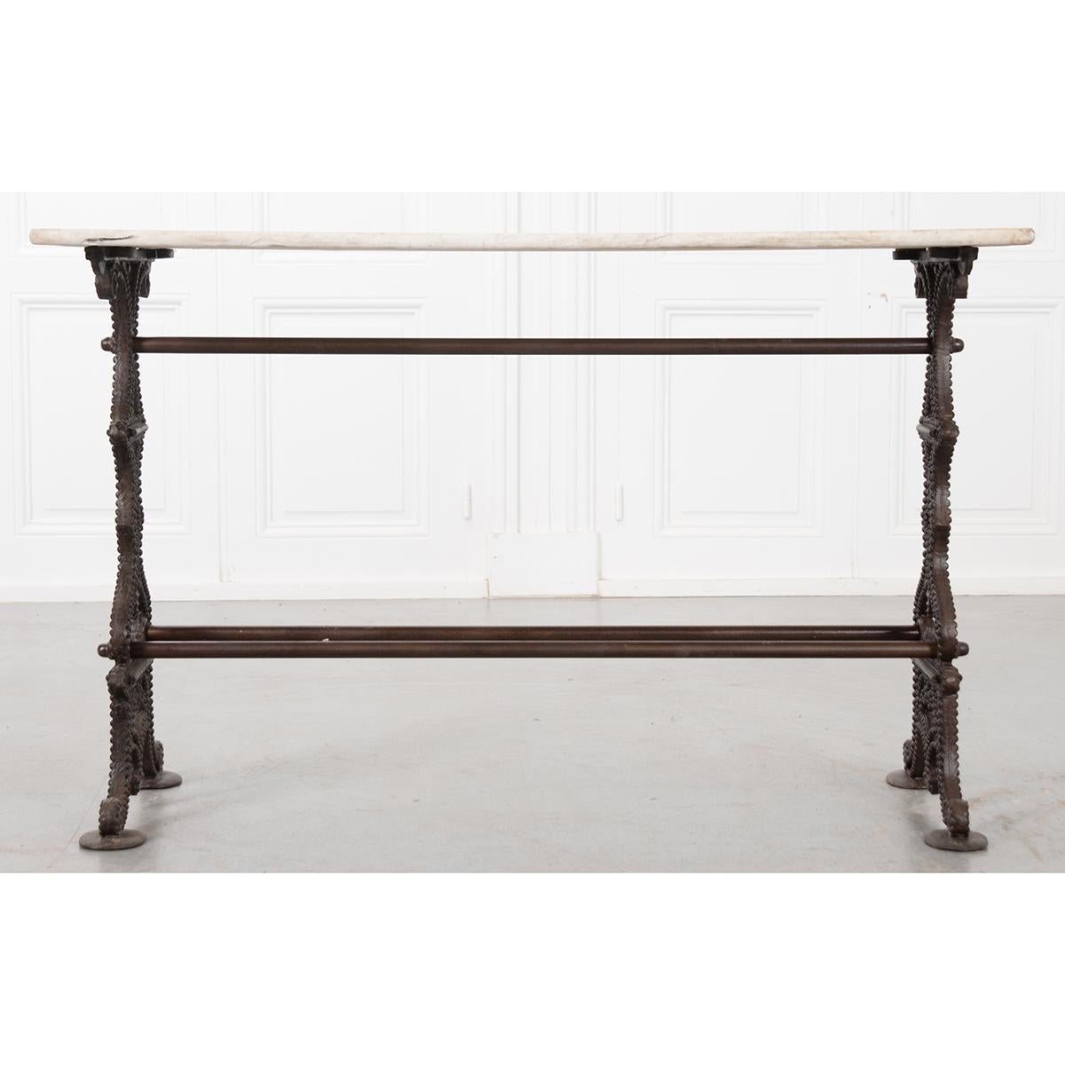 French White Marble Bistro Table 1