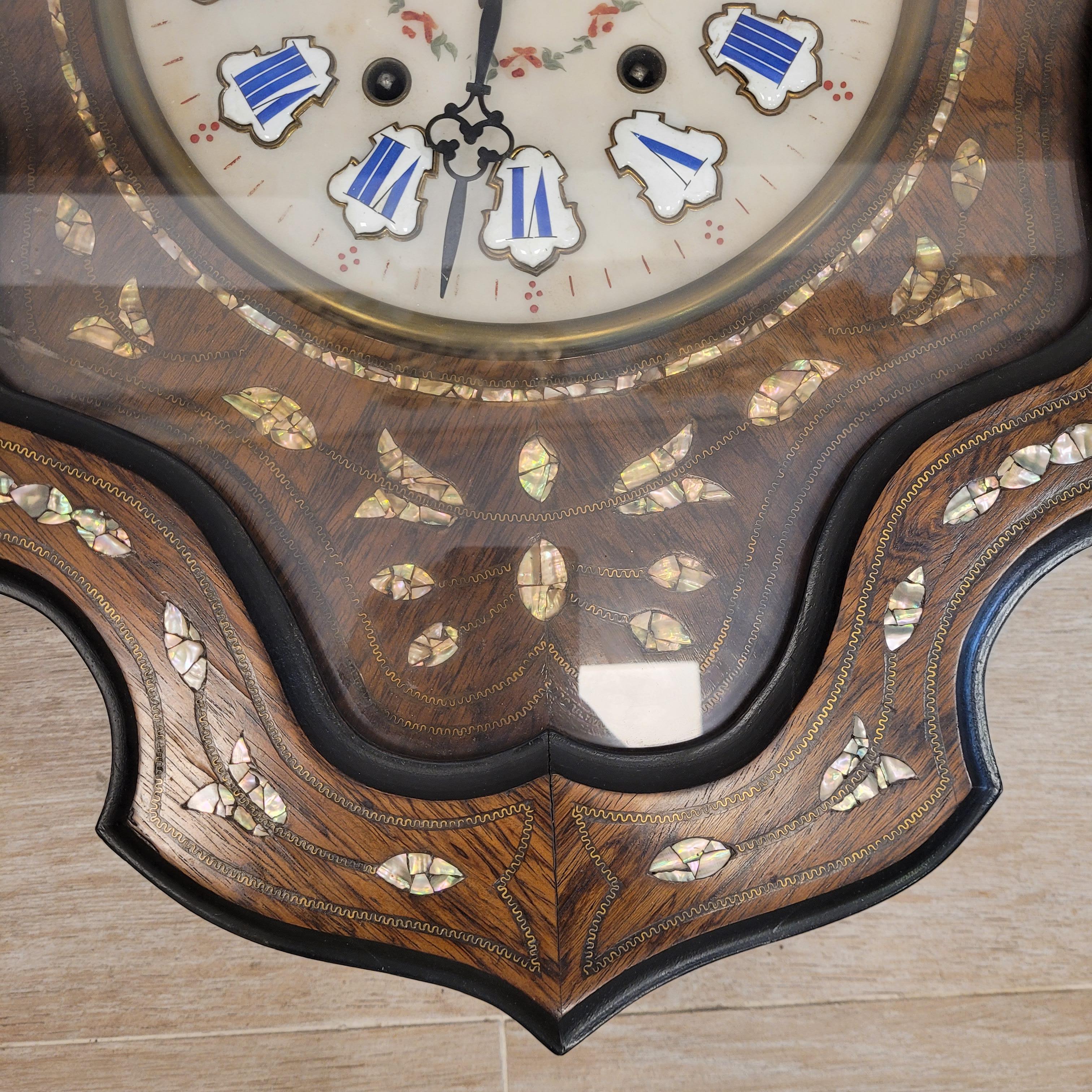 French white marble Buy eye  Watch  wood  Brass.París .Napoleón III 4