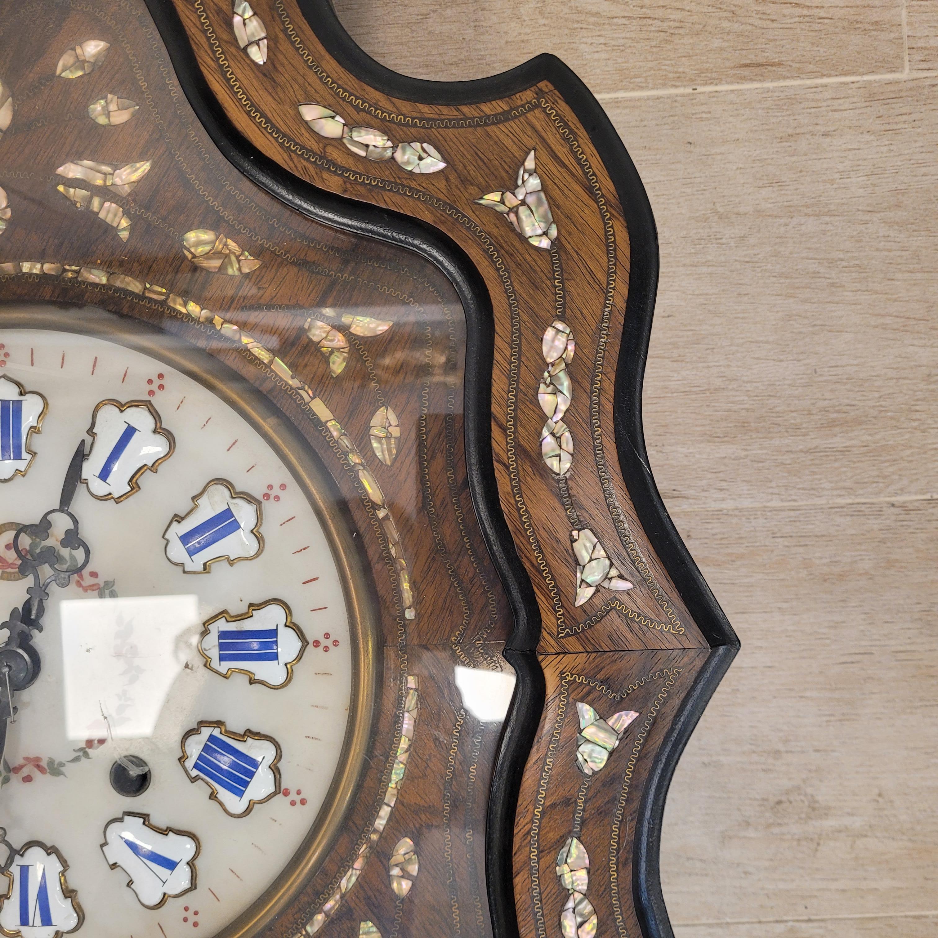 French white marble Buy eye  Watch  wood  Brass.París .Napoleón III 5