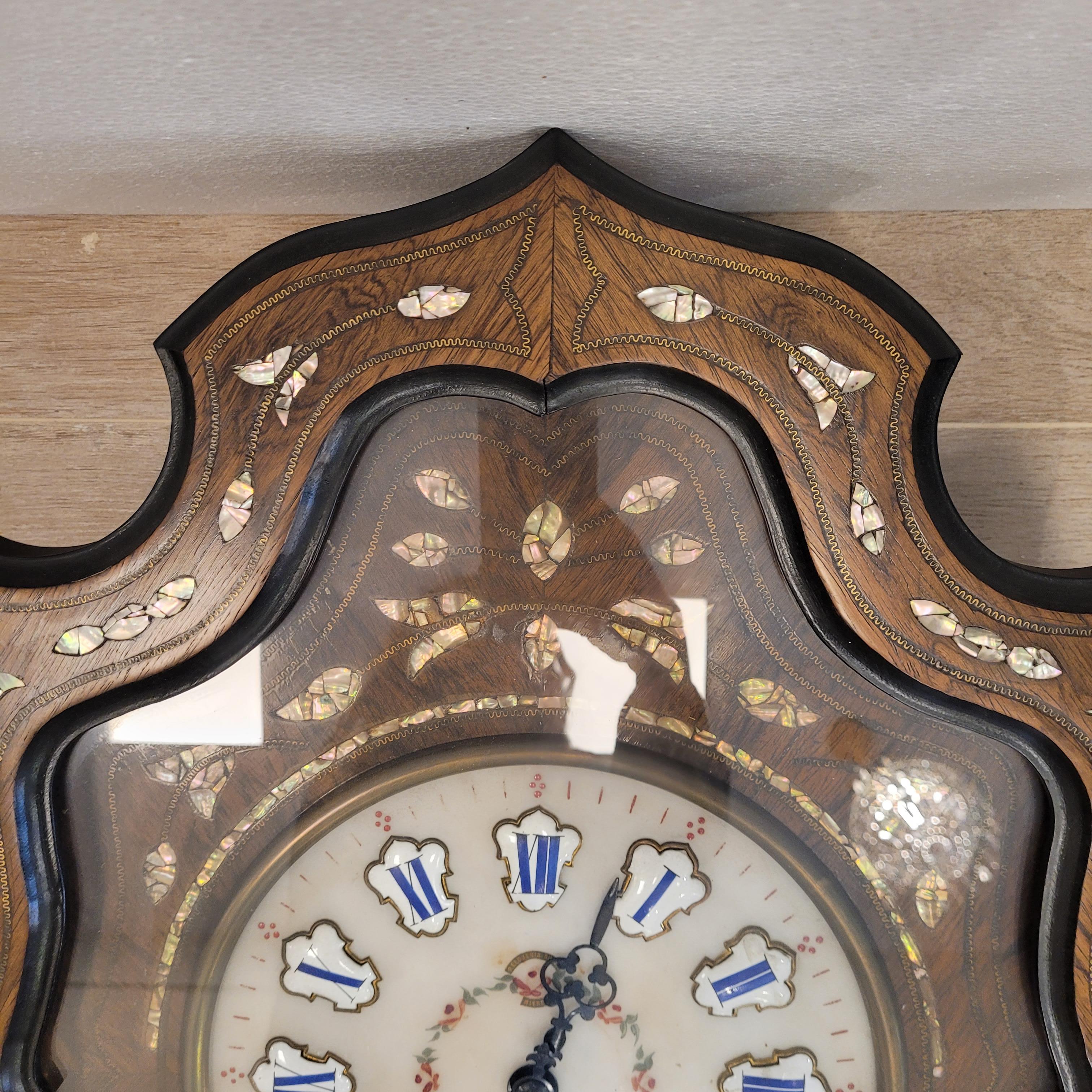 French white marble Buy eye  Watch  wood  Brass.París .Napoleón III 6