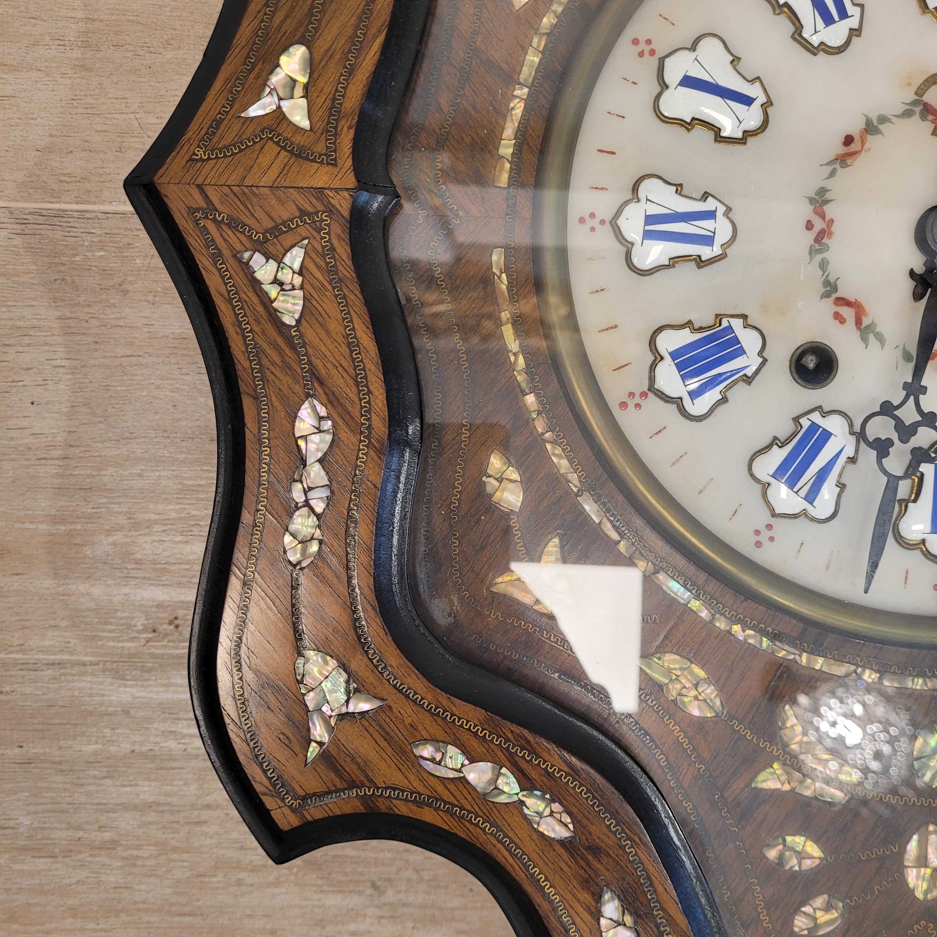 French white marble Buy eye  Watch  wood  Brass.París .Napoleón III 3