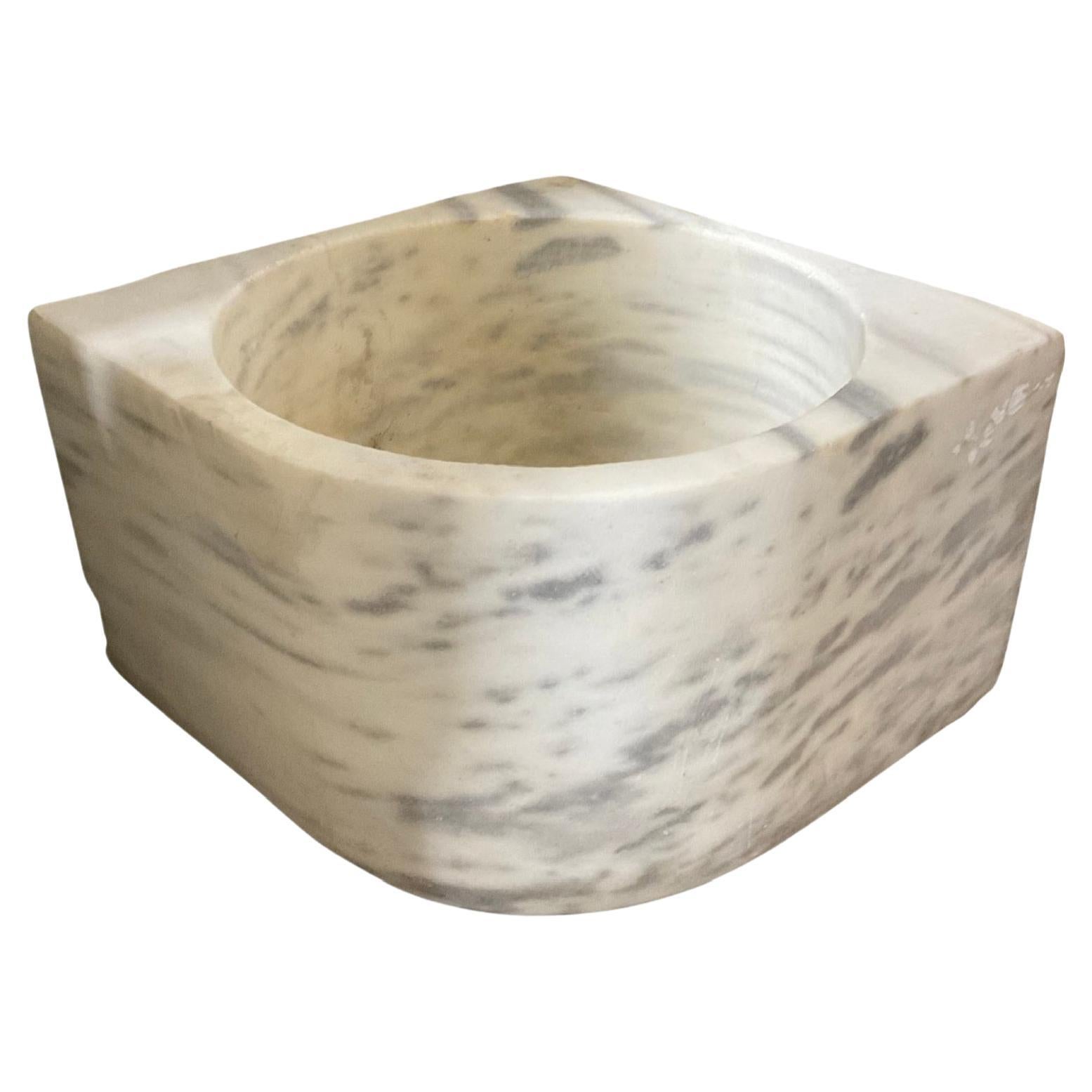 French White Marble Corner Sink For Sale