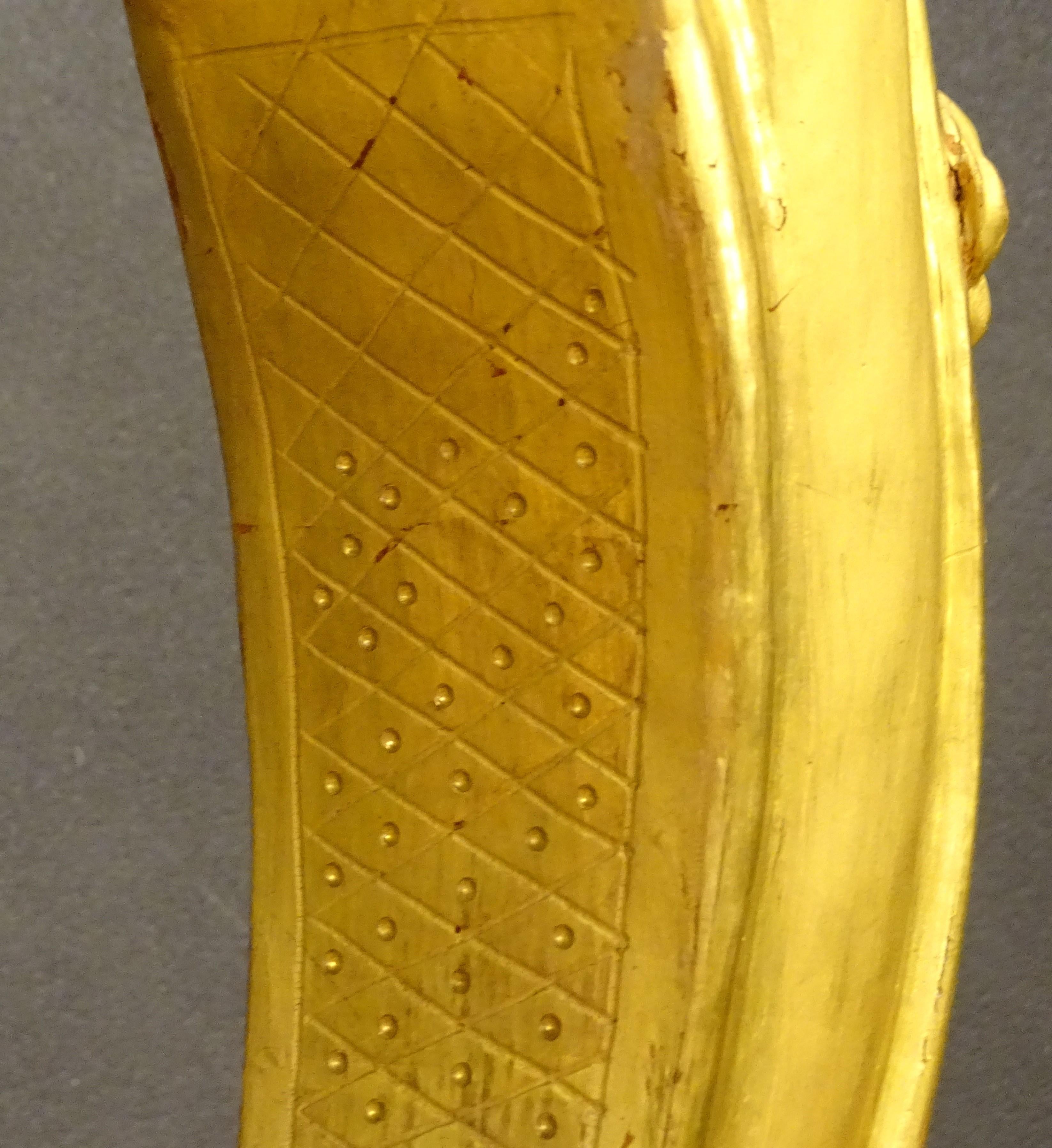 Französische Konsole aus geschnitztem und vergoldetem Holz in weißem Marmor und vergoldetem Holz, Napoleon III im Angebot 5