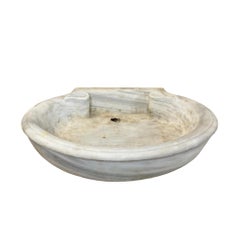 Antique French White Carrara Marble Sink