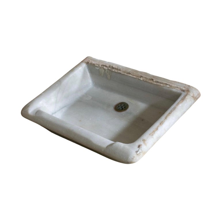 French, White Marble Sink For Sale at 1stDibs