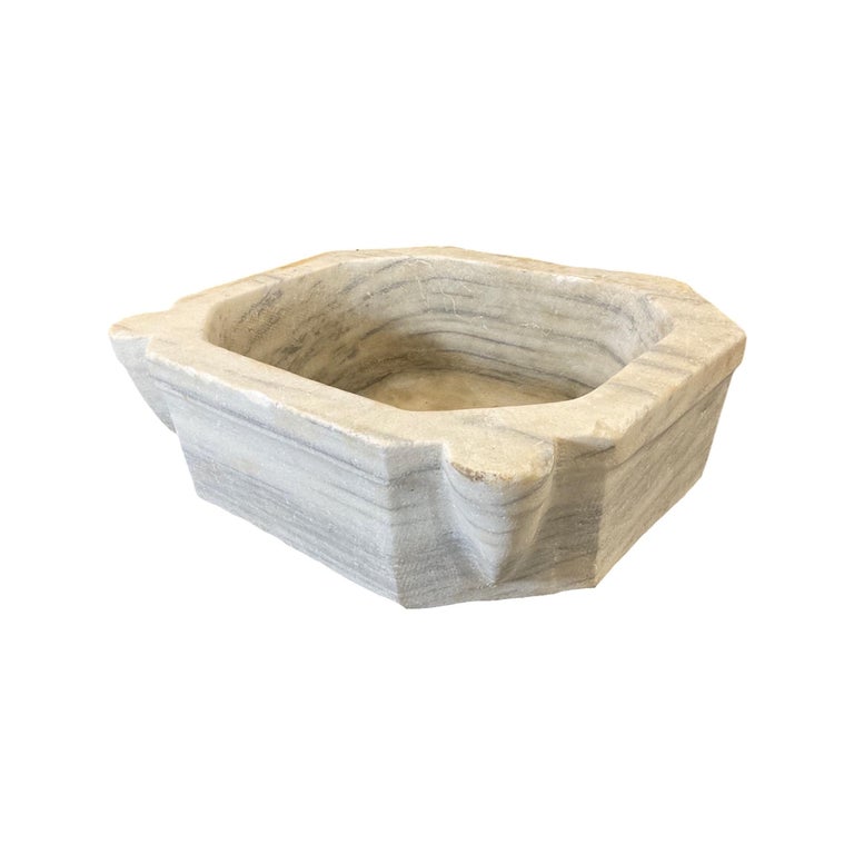 French White Marble Sink For Sale at 1stDibs