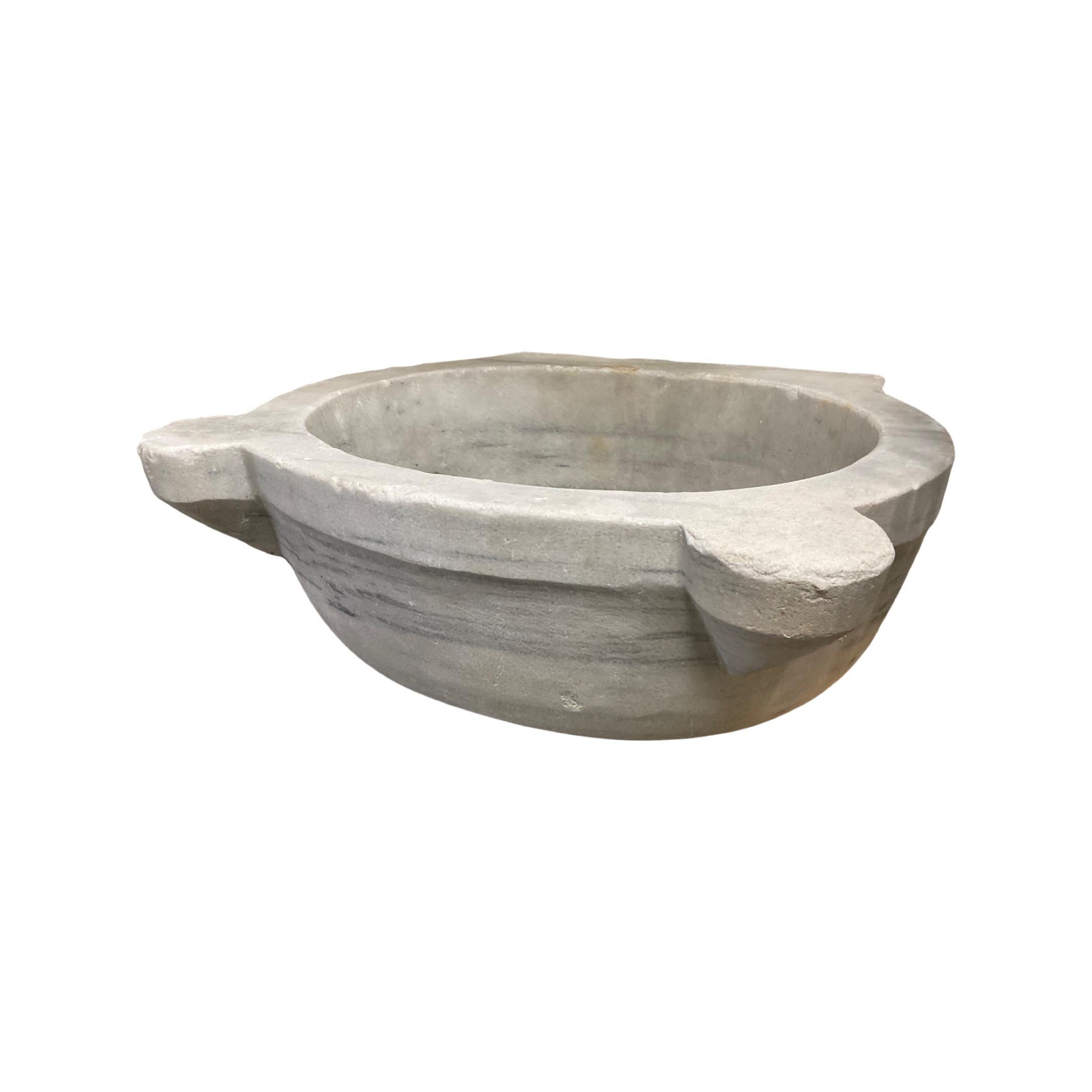 18th Century and Earlier French White Marble Sink
