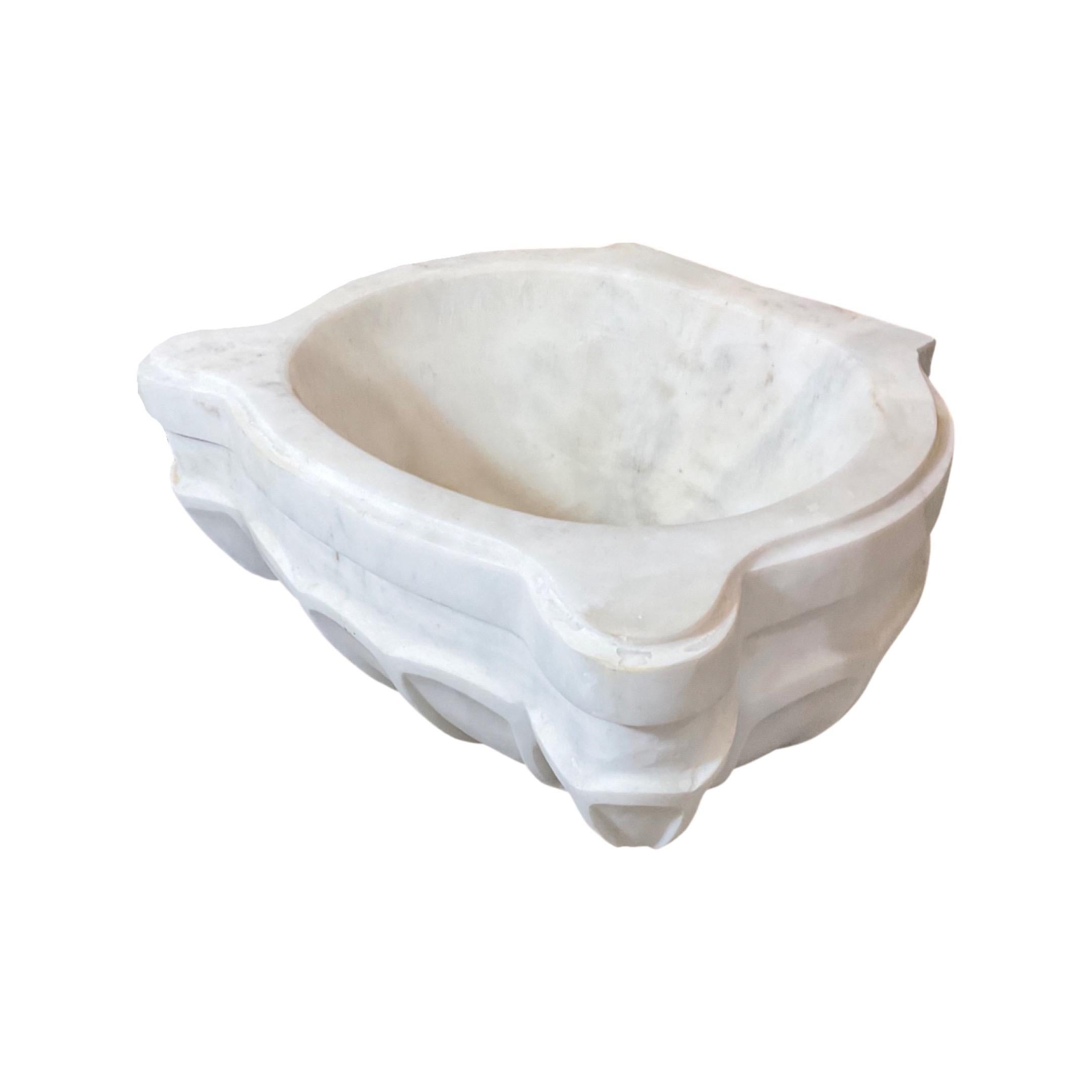18th Century and Earlier French White Marble Sink