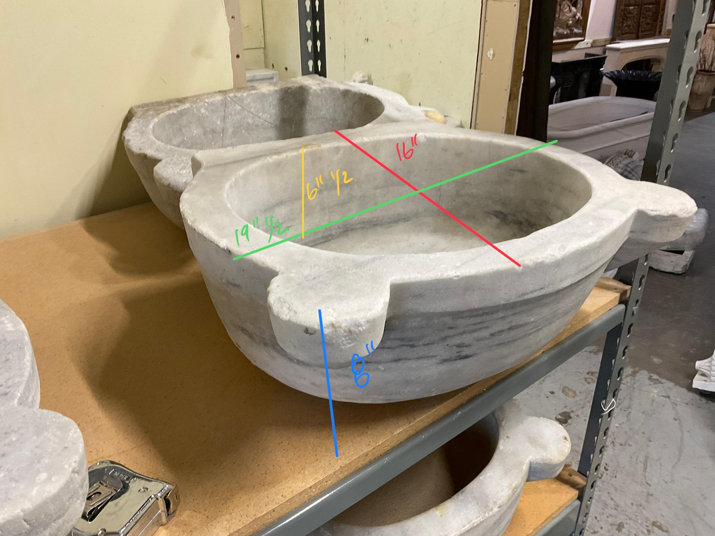 French White Marble Sink 2