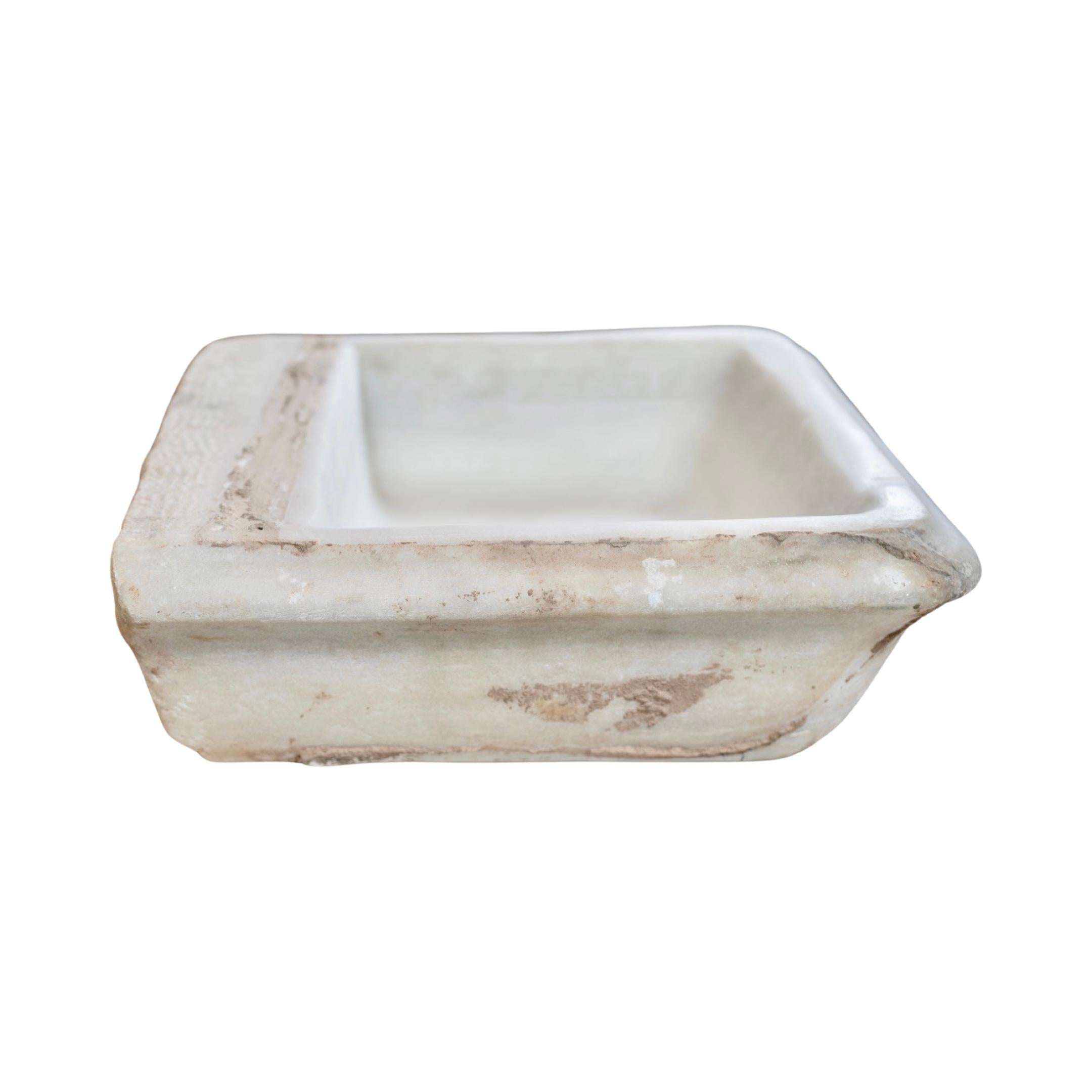 French White Marble Sink For Sale 4