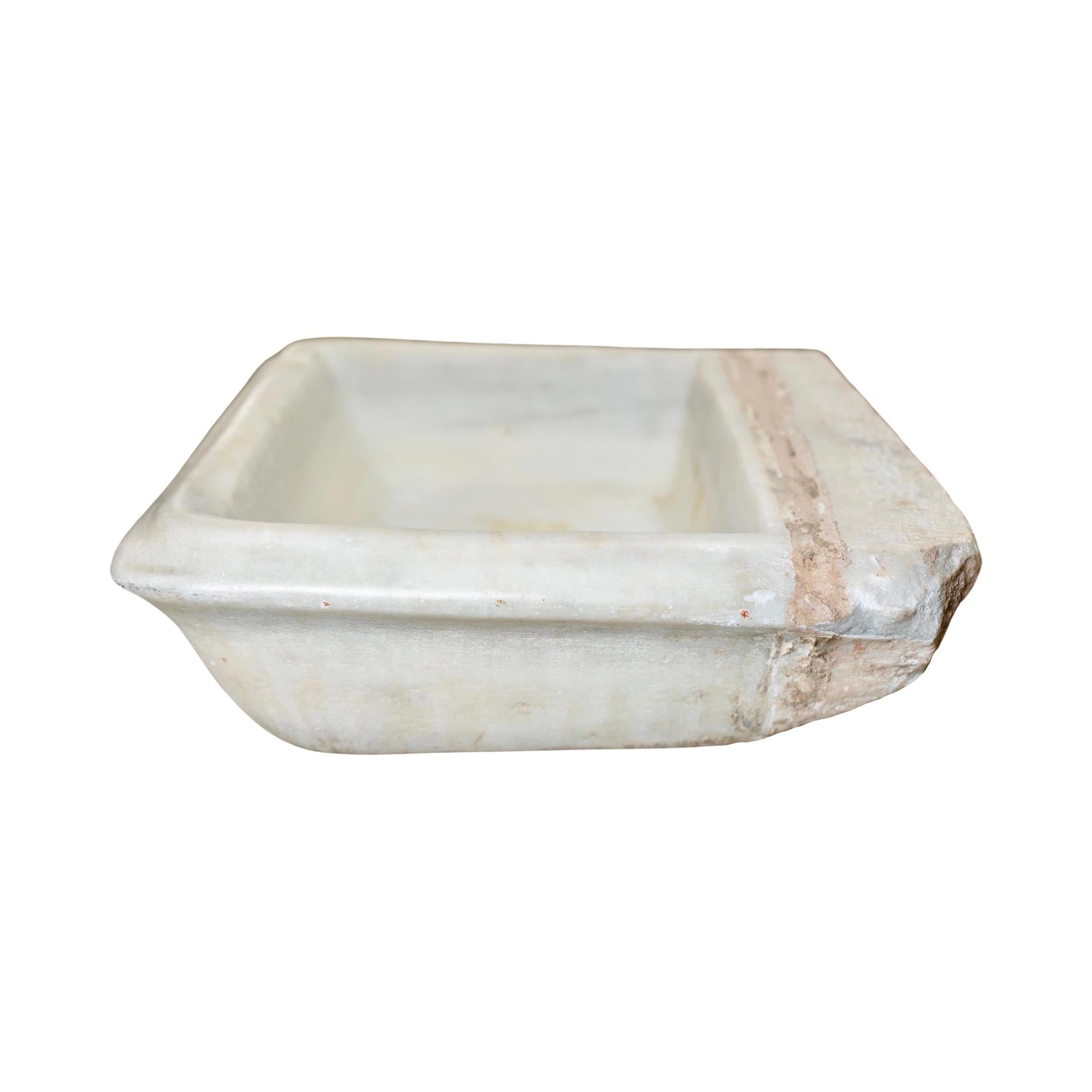 French White Marble Sink For Sale 5