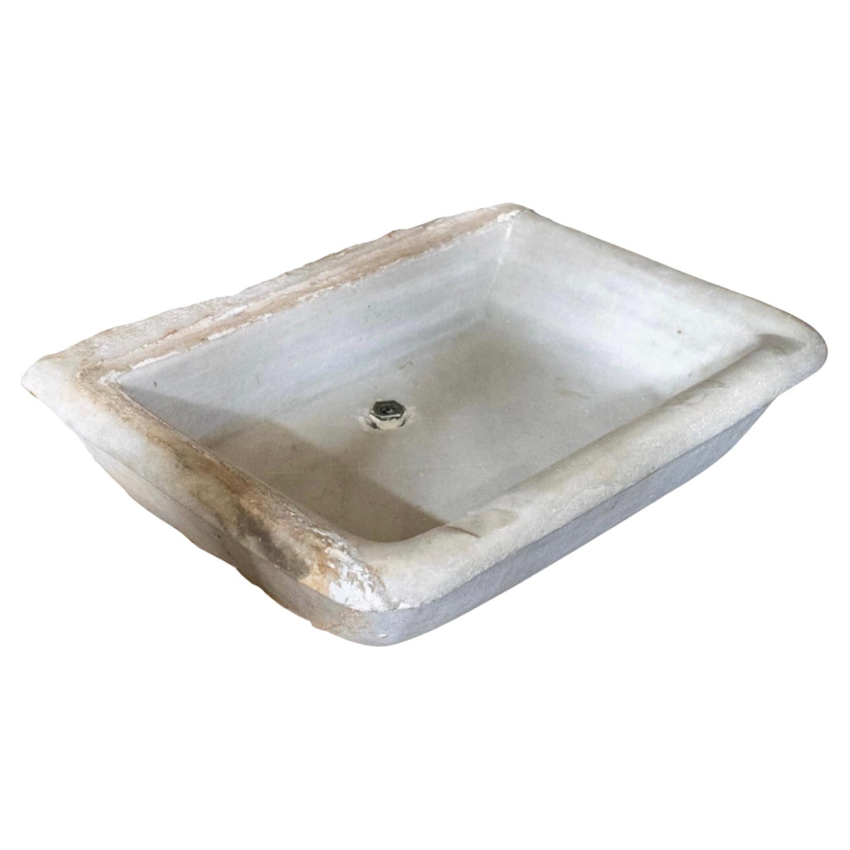 French White Marble Sink