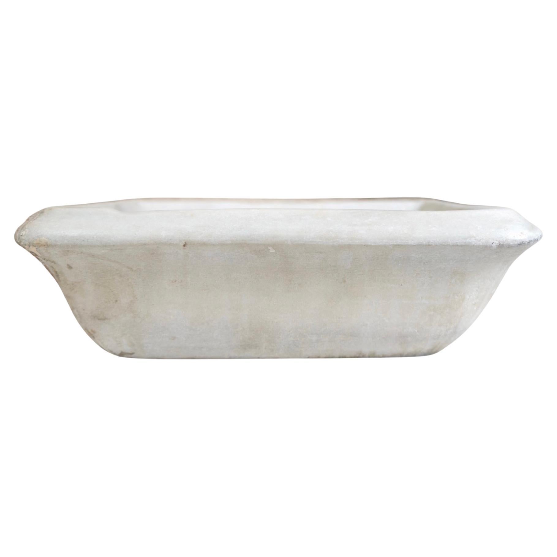 French White Marble Sink For Sale