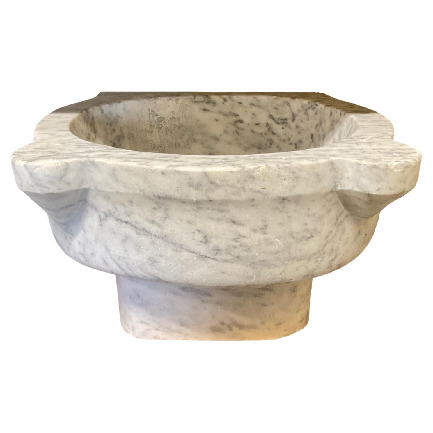 French White Marble Sink