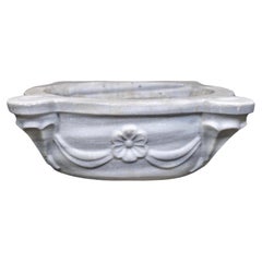Antique French, White Marble Sink