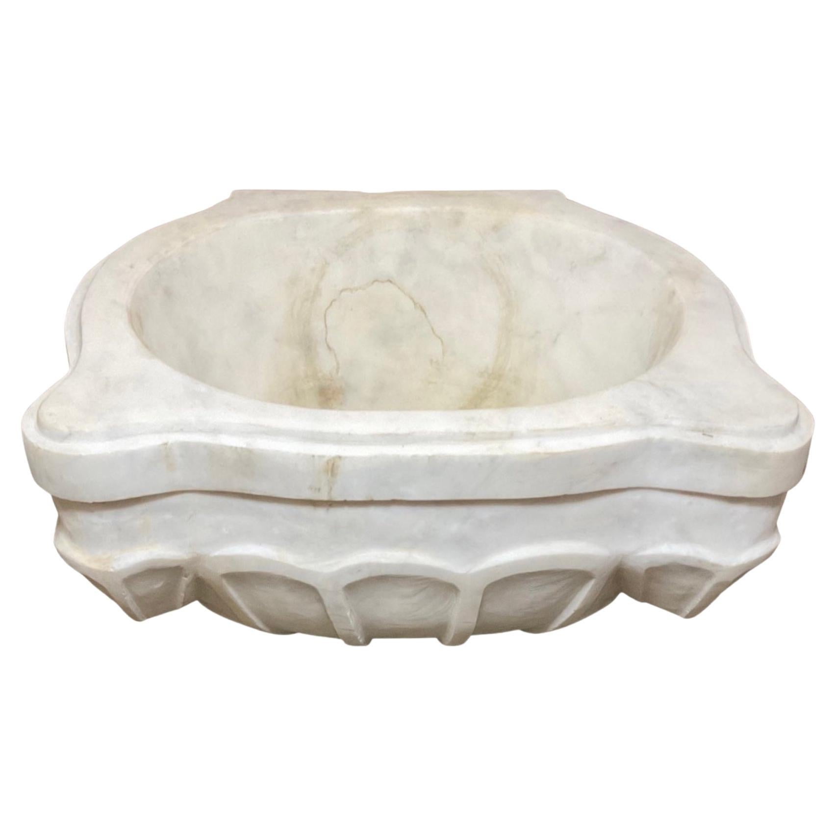 French White Marble Sink