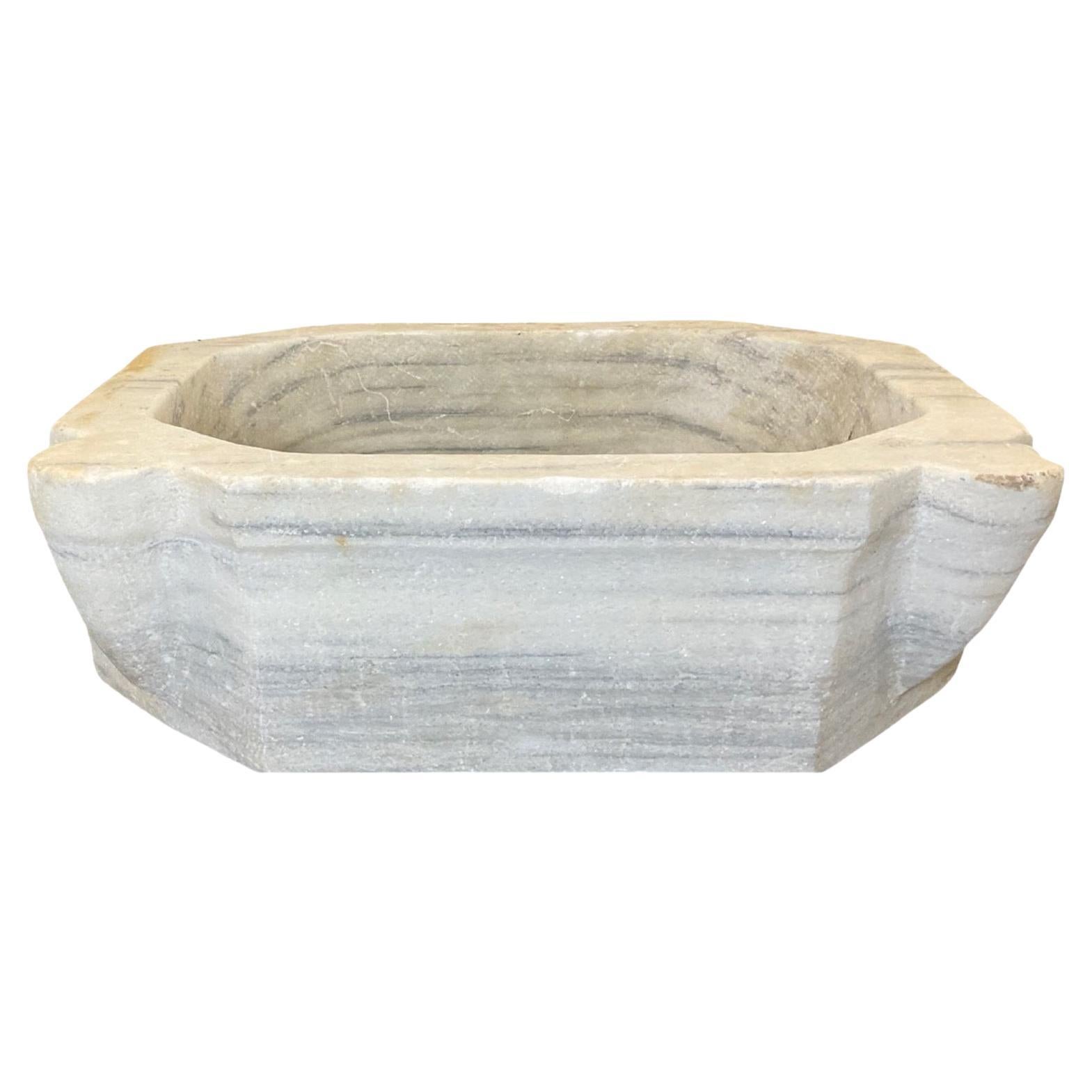 French White Marble Sink