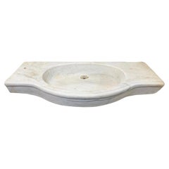 Antique French White Marble Sink