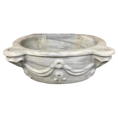 Antique French White Marble Sink