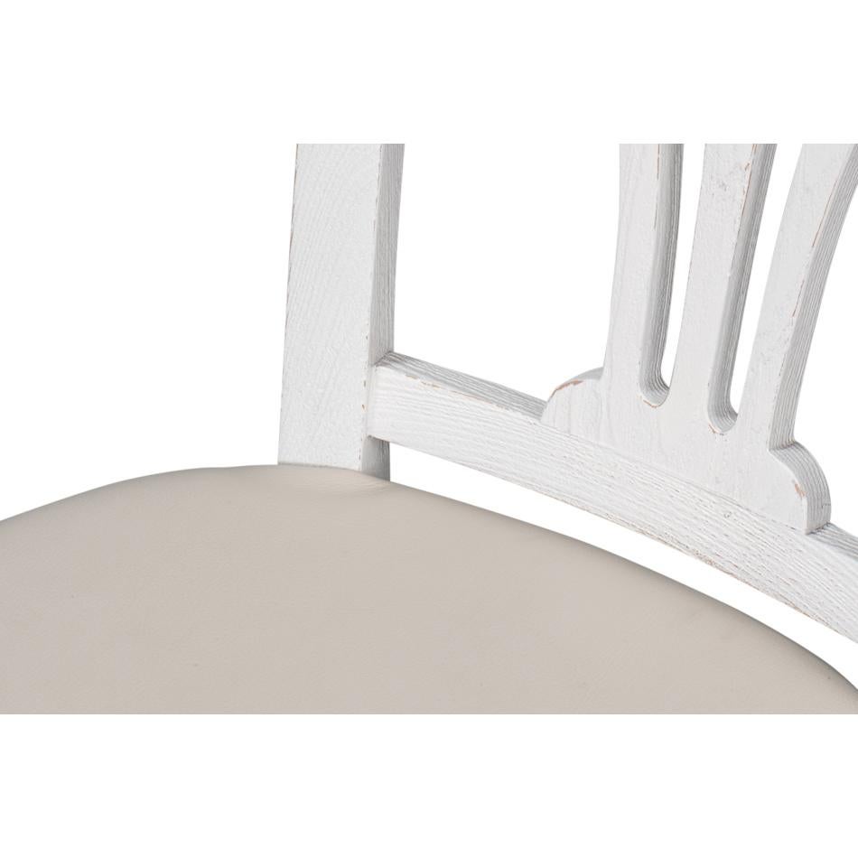 French White Painted Dining Chairs (Sets of 2) For Sale 4