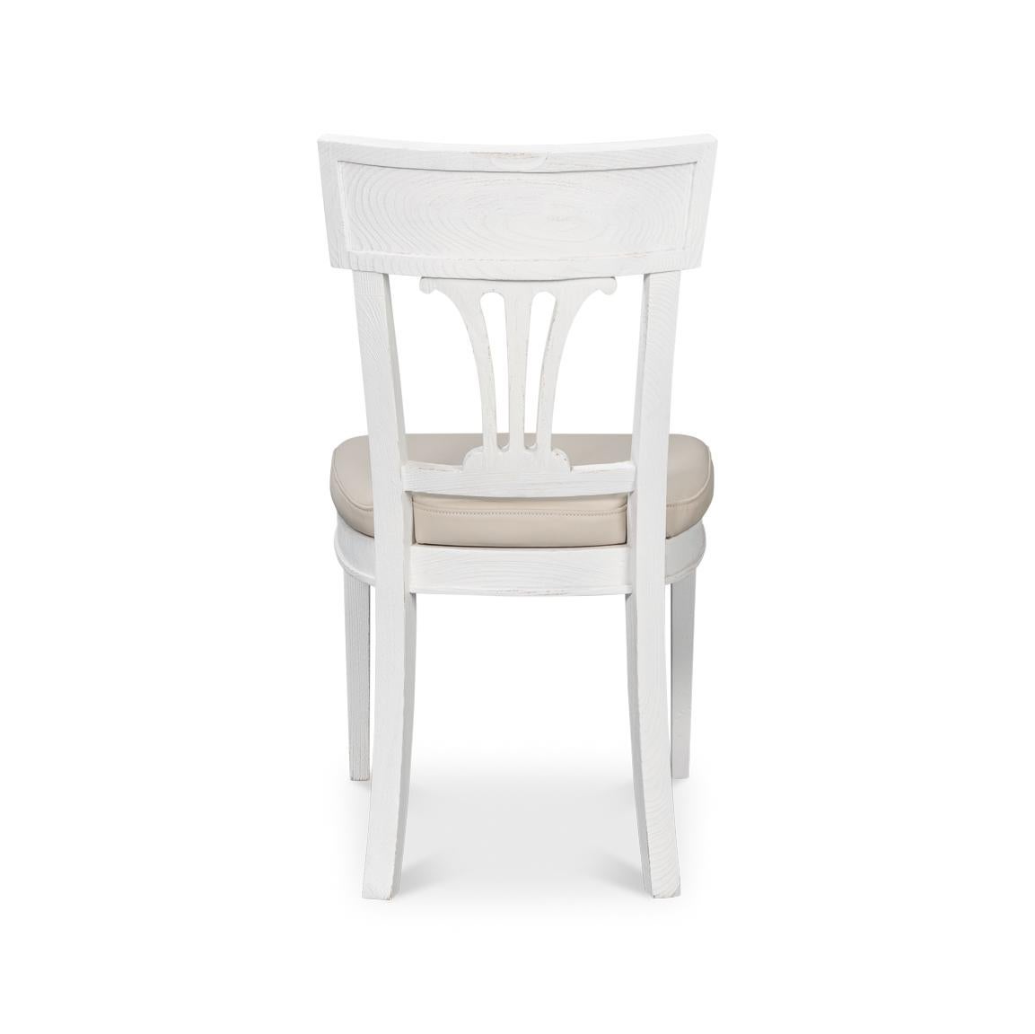 French White Painted Dining Chairs (Sets of 2) In New Condition For Sale In Westwood, NJ