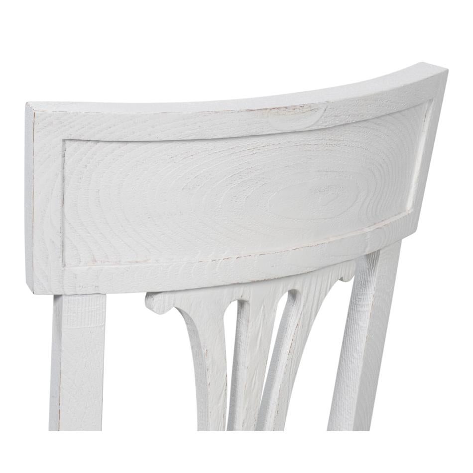 French White Painted Dining Chairs (Sets of 2) For Sale 1