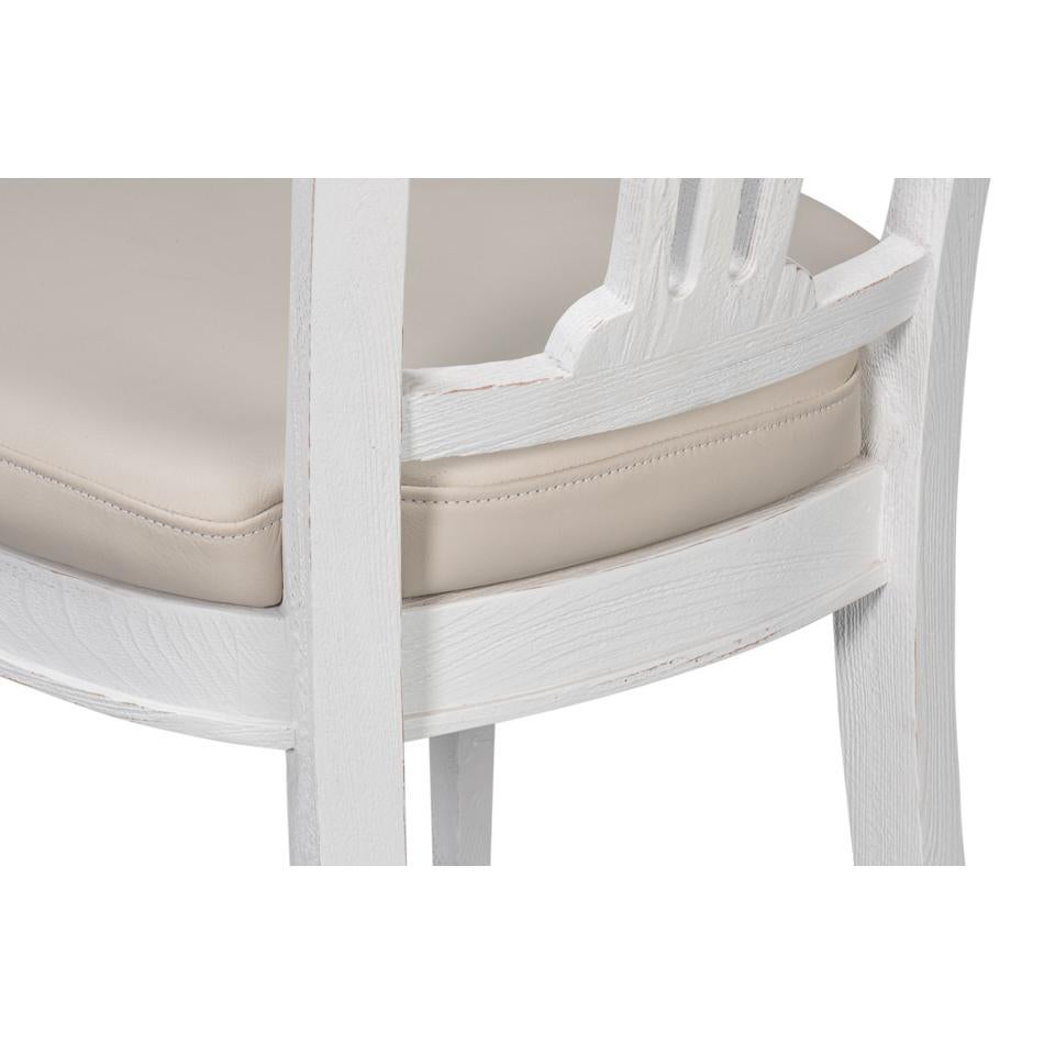 French White Painted Dining Chairs (Sets of 2) For Sale 2
