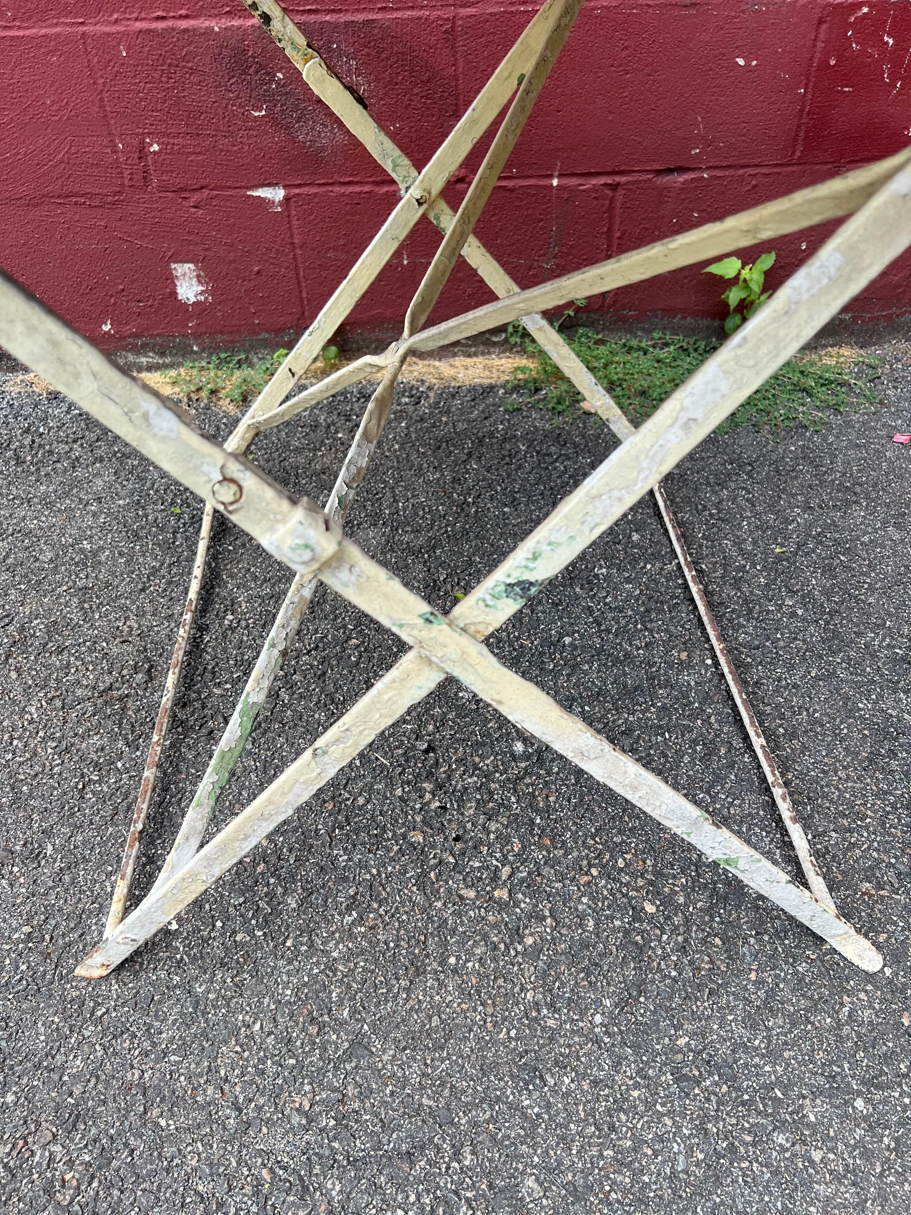 French White Painted Folding Garden Table 3