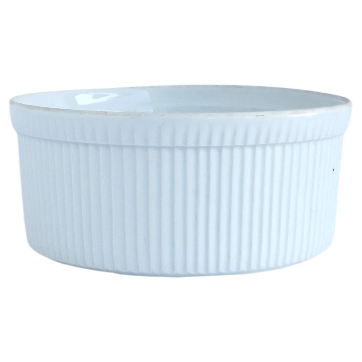 French White Porcelain Bowl  For Sale