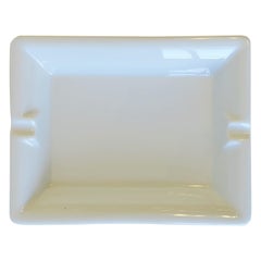 French White Porcelain Jewelry Tray Catchall Vide-Poche or Ashtray
